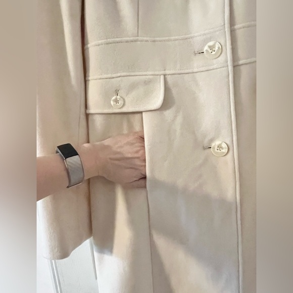 Cream Kenneth Cole Pea Coat - Picture 4 of 7